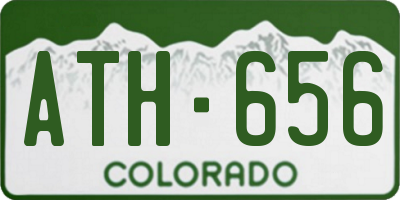 CO license plate ATH656