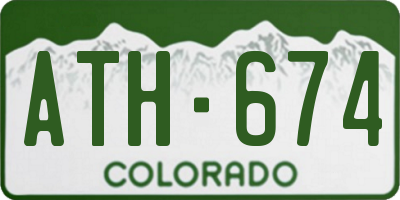 CO license plate ATH674