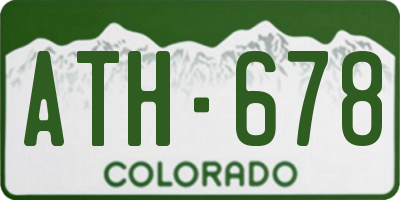 CO license plate ATH678