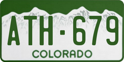 CO license plate ATH679