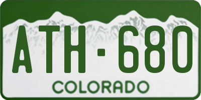 CO license plate ATH680