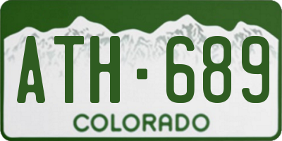 CO license plate ATH689