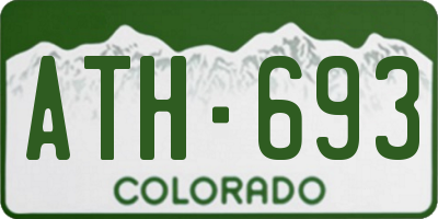CO license plate ATH693