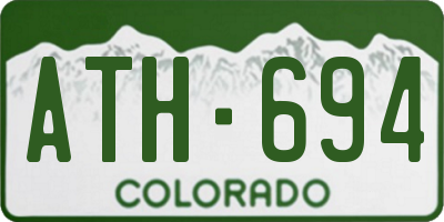 CO license plate ATH694