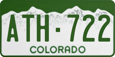 CO license plate ATH722