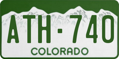 CO license plate ATH740