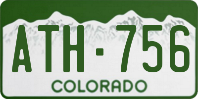 CO license plate ATH756