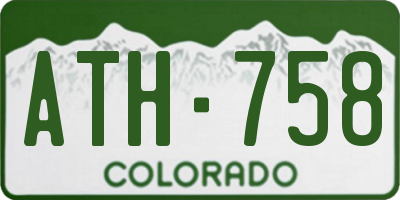 CO license plate ATH758