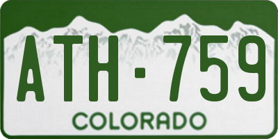 CO license plate ATH759