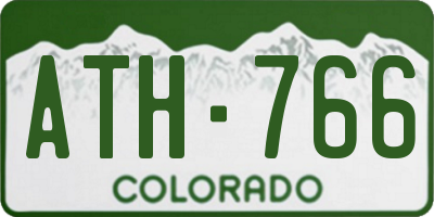 CO license plate ATH766