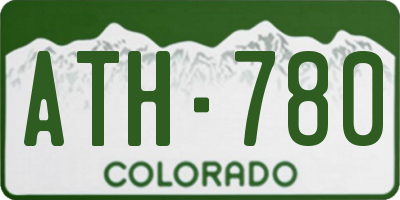 CO license plate ATH780