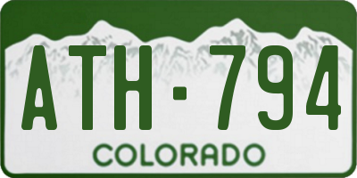 CO license plate ATH794