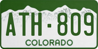 CO license plate ATH809