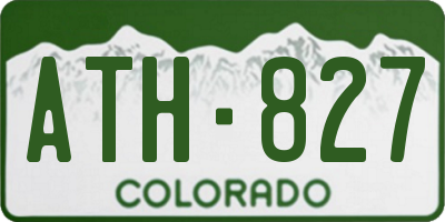 CO license plate ATH827