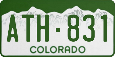 CO license plate ATH831