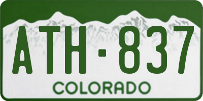 CO license plate ATH837