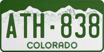 CO license plate ATH838
