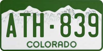 CO license plate ATH839