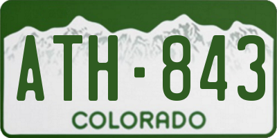 CO license plate ATH843