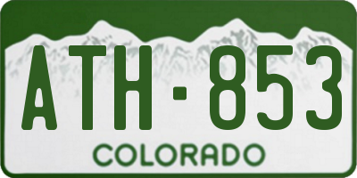 CO license plate ATH853