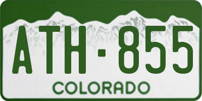 CO license plate ATH855