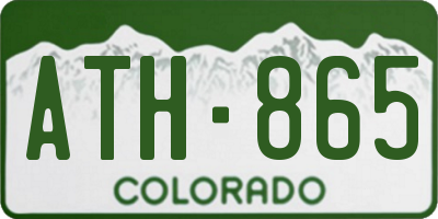 CO license plate ATH865