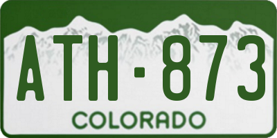 CO license plate ATH873