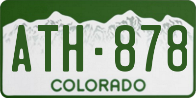 CO license plate ATH878