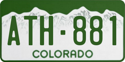 CO license plate ATH881