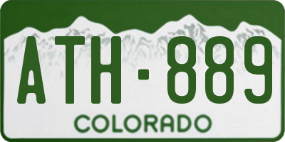 CO license plate ATH889