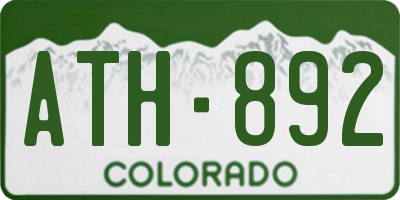 CO license plate ATH892