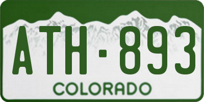 CO license plate ATH893