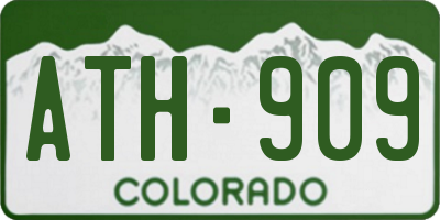 CO license plate ATH909