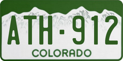 CO license plate ATH912