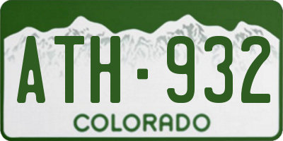 CO license plate ATH932