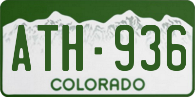 CO license plate ATH936