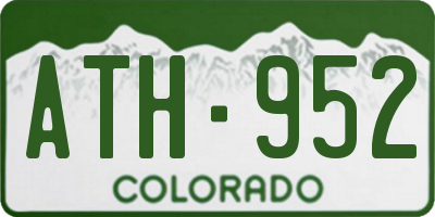 CO license plate ATH952
