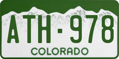 CO license plate ATH978