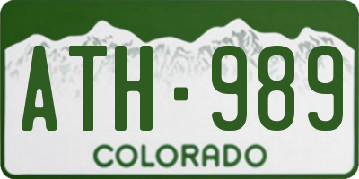 CO license plate ATH989