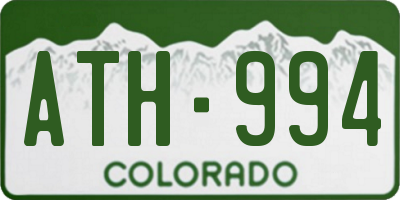 CO license plate ATH994