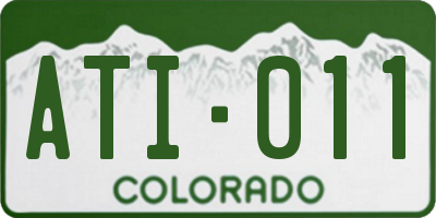 CO license plate ATI011