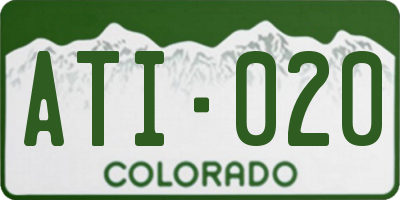 CO license plate ATI020