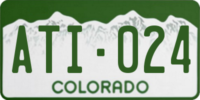 CO license plate ATI024