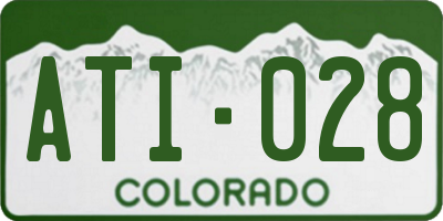 CO license plate ATI028