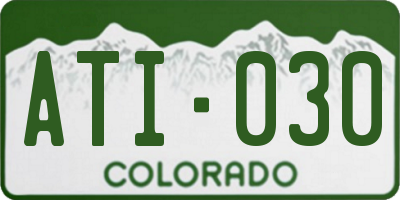 CO license plate ATI030