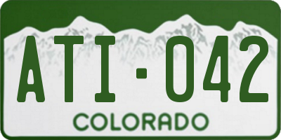CO license plate ATI042