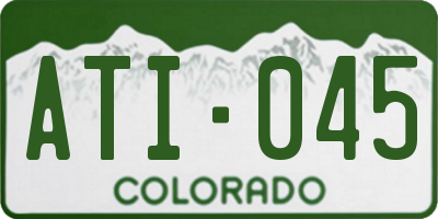 CO license plate ATI045