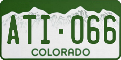 CO license plate ATI066