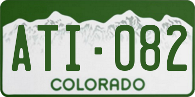 CO license plate ATI082