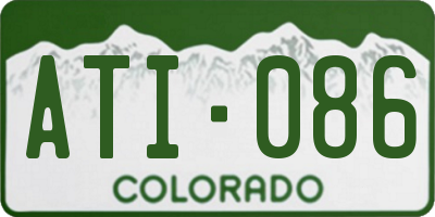 CO license plate ATI086